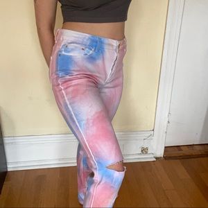 Tie dye jeans